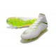 Nouvelles Crampons Foot - Chaussure Hypervenom Phantom III Elite DF FG Blanc Gris Métallique Volt