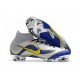 Nouveau Chaussures de football Nike Mercurial Superfly VI 360 Elite FG Argent Bleu Jaune