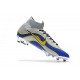 Nouveau Chaussures de football Nike Mercurial Superfly VI 360 Elite FG Argent Bleu Jaune