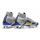 Nouveau Chaussures de football Nike Mercurial Superfly VI 360 Elite FG Argent Bleu Jaune