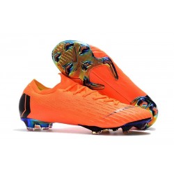 Chaussures de Football - Nike Mercurial Vapor XII Elite FG Orange Noir