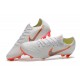 Chaussures de Football - Nike Mercurial Vapor XII Elite FG Blanc Gris Métallique Orange Total