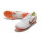 Chaussures de Football - Nike Mercurial Vapor XII Elite FG Blanc Gris Métallique Orange Total