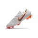 Chaussures de Football - Nike Mercurial Vapor XII Elite FG Blanc Gris Métallique Orange Total