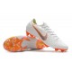 Chaussures de Football - Nike Mercurial Vapor XII Elite FG Blanc Gris Métallique Orange Total