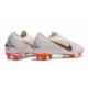 Chaussures de Football - Nike Mercurial Vapor XII Elite FG Blanc Gris Métallique Orange Total