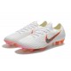 Chaussures de Football - Nike Mercurial Vapor XII Elite FG Blanc Gris Métallique Orange Total