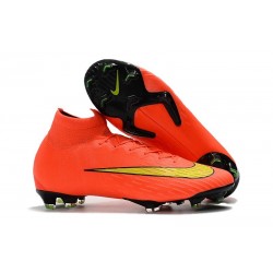 Nouveau Chaussures de football Nike Mercurial Superfly VI 360 Elite FG Orange Jaune