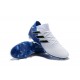 Crampons Foot pour Hommes Adidas Nemeziz Messi 18.1 FG Blanc Bleu