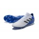 Crampons Foot pour Hommes Adidas Nemeziz Messi 18.1 FG Blanc Bleu
