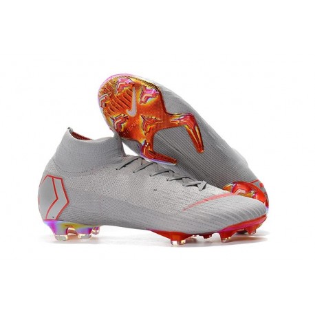 Nouveau Chaussures de football Nike Mercurial Superfly VI 360 Elite FG Gris Rouge