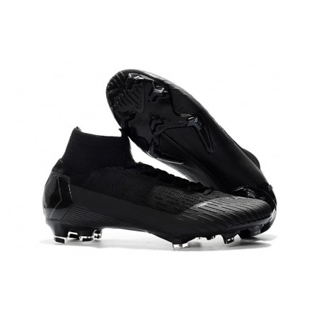 Nouveau Chaussures de football Nike Mercurial Superfly VI 360 Elite FG Tout Noir Coupe du Monde