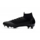 Nouveau Chaussures de football Nike Mercurial Superfly VI 360 Elite FG Tout Noir Coupe du Monde