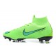 Nouveau Chaussures de football Nike Mercurial Superfly VI 360 Elite FG Vert Noir