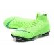 Nouveau Chaussures de football Nike Mercurial Superfly VI 360 Elite FG Vert Noir