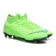 Nouveau Chaussures de football Nike Mercurial Superfly VI 360 Elite FG Vert Noir