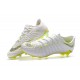 Chaussures de Football pour Hommes Nike Hypervenom Phantom III Elite FG Blanc Gris Métallique Volt