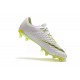 Chaussures de Football pour Hommes Nike Hypervenom Phantom III Elite FG Blanc Gris Métallique Volt