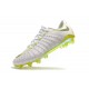 Chaussures de Football pour Hommes Nike Hypervenom Phantom III Elite FG Blanc Gris Métallique Volt