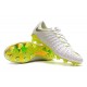 Chaussures de Football pour Hommes Nike Hypervenom Phantom III Elite FG Blanc Gris Métallique Volt