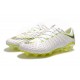 Chaussures de Football pour Hommes Nike Hypervenom Phantom III Elite FG Blanc Gris Métallique Volt