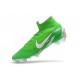 Nouveau Chaussures de football Nike Mercurial Superfly VI 360 Elite FG Argent Vert