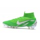 Nouveau Chaussures de football Nike Mercurial Superfly VI 360 Elite FG Argent Vert