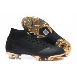 Nouveau Chaussures de football Nike Mercurial Superfly VI 360 Elite FG Or Noir