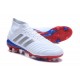 Nouvelles Crampons Football adidas Predator Telstar 18.1 FG Argent Rouge Bleu