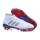 Nouvelles Crampons Foot adidas Predator Telstar 18+ FG Argent Rouge Bleu