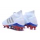 Nouvelles Crampons Foot adidas Predator Telstar 18+ FG Argent Rouge Bleu