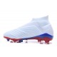 Nouvelles Crampons Foot adidas Predator Telstar 18+ FG Argent Rouge Bleu