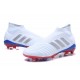 Nouvelles Crampons Foot adidas Predator Telstar 18+ FG Argent Rouge Bleu