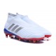 Nouvelles Crampons Foot adidas Predator Telstar 18+ FG Argent Rouge Bleu