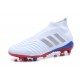 Nouvelles Crampons Foot adidas Predator Telstar 18+ FG Argent Rouge Bleu