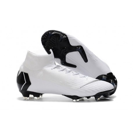 Nouveau Chaussures de football Nike Mercurial Superfly VI 360 Elite FG Blanc Noir