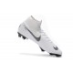 Nouveau Chaussures de football Nike Mercurial Superfly VI 360 Elite FG Blanc Noir