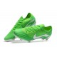 Chaussures de Football - Nike Mercurial Vapor XII Elite FG Argent Vert