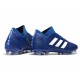 Crampons Foot pour Hommes Adidas Nemeziz Messi 18.1 FG Bleu Blanc