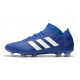 Crampons Foot pour Hommes Adidas Nemeziz Messi 18.1 FG Bleu Blanc