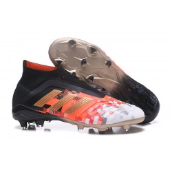 Nouvelles Crampons Foot adidas Predator Telstar 18+ FG Noir Cuivre Gris