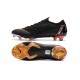 Chaussures de Football - Nike Mercurial Vapor XII Elite FG Noir Orange Total Blanc