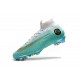 Nouveau Chaussures de football Nike Mercurial Superfly VI 360 Elite FG Blanc Gris Métallique Orange Total