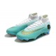 Nouveau Chaussures de football Nike Mercurial Superfly VI 360 Elite FG Blanc Gris Métallique Orange Total