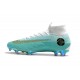 Nouveau Chaussures de football Nike Mercurial Superfly VI 360 Elite FG Blanc Gris Métallique Orange Total