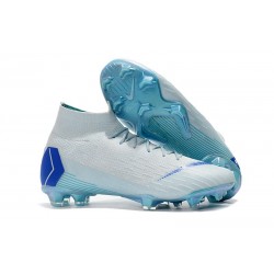 Nouveau Chaussures de football Nike Mercurial Superfly VI 360 Elite FG Argent Vert