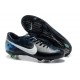 Nouveau Crampons Nike Mercurial Vapor 9 FG Noir Blanc Bleu