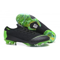 Chaussures de Football 2018 Nike Mercurial Vapor XII Elite FG Vert Noir