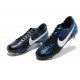 Nouveau Crampons Nike Mercurial Vapor 9 FG Noir Blanc Bleu