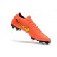 Chaussures de Football - Nike Mercurial Vapor XII Elite FG Noir Orange Total Blanc